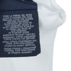 مملوكة مسبقًا Ralph Lauren White Kangaroo Pocket Buttondown Hoodie 8/10 Yrs