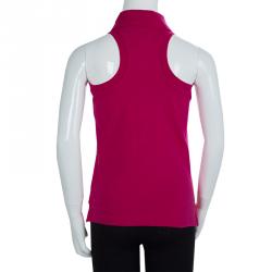 Pre Owned Ralph Lauren Pink Sleeveless Polo T-Shirt 7 Yrs