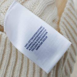 Pre Owned Ralph Lauren Off-White Cable Knit Cardigan 9 Months