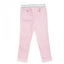 Pre Owned Ralph Lauren Fresh Pink Belted Slim Fit Pants 10 Yrs