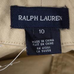 Pre Owned بنطلون رالف لورين مكسم حزام كاكي 10 سنوات