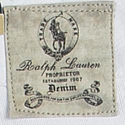 Pre Owned Ralph Lauren Off White Denim Bowery Skinny Jeans 10 Yrs