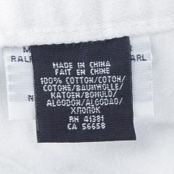 Pre Owned Ralph Lauren Off White Denim Bowery Skinny Jeans 10 Yrs