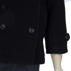 Pre Owned معطف رالف لورين صوف أزرق كحلي بصفي أزرار سنتين