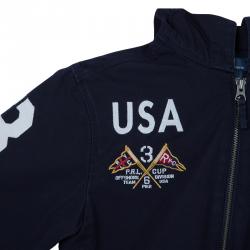 Pre Owned Polo Ralph Lauren Navy Blue Logo Embroidered Hooded Jacket 8 Yrs