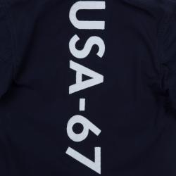 Pre Owned Polo Ralph Lauren Navy Blue Logo Embroidered Hooded Jacket 8 Yrs