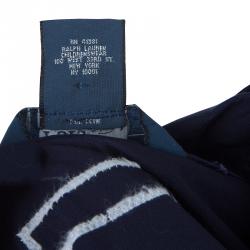 Pre Owned Polo Ralph Lauren Navy Blue Logo Embroidered Hooded Jacket 8 Yrs