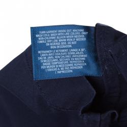 Pre Owned Polo Ralph Lauren Navy Blue Logo Embroidered Hooded Jacket 8 Yrs