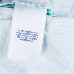 Pre Owned Polo By Ralph Lauren Green Seersucker Striped Bermuda Shorts 5 Yrs