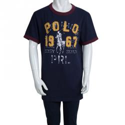 Polo By Ralph Lauren Navy Blue Crew Neck T-Shirt 8 Yrs