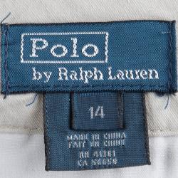 Pre Owned بنطلون رالف لورين قطن بيج 14 سنة