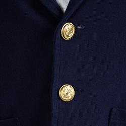 Pre Owned جاكيت بليزر رالف لورين قطن أزرق كحلي بياقة 8-10 سنوات