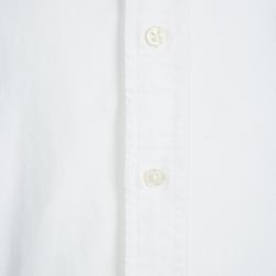 قميص رالف لورين قطن أبيض أكمام طويلة أزرار أمامية 4 سنوات