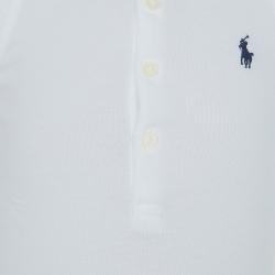 Pre Owned Ralph Lauren White Knit Eyelet Embroidered Collar Detail Sleeveless Dress 5 Yrs