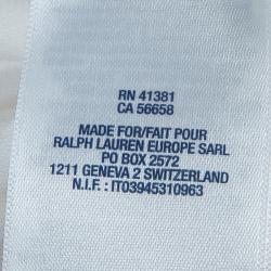 Pre Owned Ralph Lauren White Knit Eyelet Embroidered Collar Detail Sleeveless Dress 5 Yrs