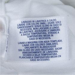 Pre Owned Ralph Lauren White Ruffle Detail Long Sleeve Button Down Cotton Shirt 8 Yrs