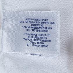 Pre Owned Ralph Lauren White Ruffle Detail Long Sleeve Button Down Cotton Shirt 8 Yrs