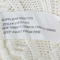 Pre Owned Ralph Lauren White Cable Knit Hoodie 5 Yrs