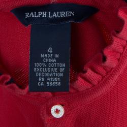 Pre Owned Ralph Lauren Red Sleeveless T-Shirt Dress 4 Yrs