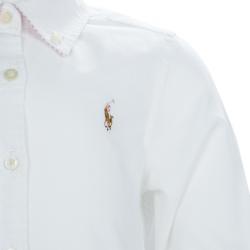 Pre Owned Ralph Lauren White Long Sleeve Button Down Cotton Shirt 4 Yrs