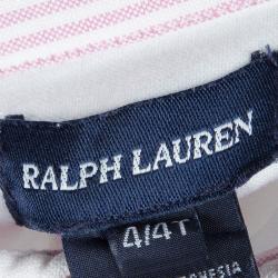 Pre Owned Ralph Lauren White Long Sleeve Button Down Cotton Shirt 4 Yrs