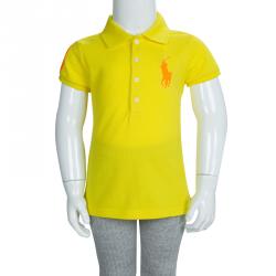 Pre Owned Ralph Lauren Yellow Polo T-Shirt 4 Yrs