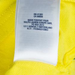 Pre Owned Ralph Lauren Yellow Polo T-Shirt 4 Yrs