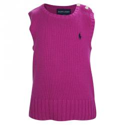 Pre Owned Ralph Lauren Pink Sleeveless Sweater 4 Yrs