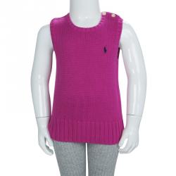Pre Owned Ralph Lauren Pink Sleeveless Sweater 4 Yrs