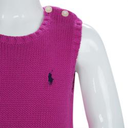 Pre Owned Ralph Lauren Pink Sleeveless Sweater 4 Yrs