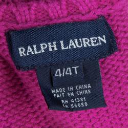 Pre Owned Ralph Lauren Pink Sleeveless Sweater 4 Yrs