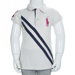 Pre Owned تيشيرت بولو رالف لورين أبيض 4 سنوات