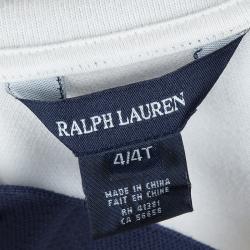 Pre Owned تيشيرت بولو رالف لورين أبيض 4 سنوات