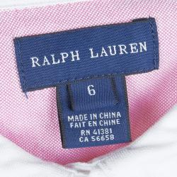 مملوكة مسبقًا Ralph Lauren Pink Tiered Ruffle Bottom Shirt Dress 6 Yrs