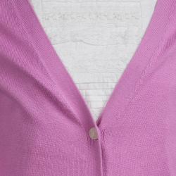 Pre Owned Ralph Lauren Pink Knit Button Front Cardigan  7 Yrs