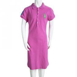 Ralph Lauren Pink Cotton Polo Dress 12 Yrs
