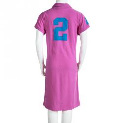 Pre Owned Ralph Lauren Pink Cotton Polo Dress 12 Yrs