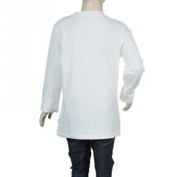 Roberto Cavalli Angels White Horseshoe Graphic Long Sleeve T-shirt 10 Yrs