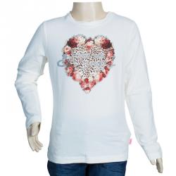 Roberto Cavalli Angels Cream Heart Logo Print Long Sleeve Tshirt 10 Yrs