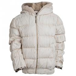 Roberto Cavalli Angels Off white Puffer Jacket 10 Yrs