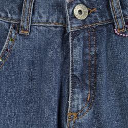 Roberto Cavalli Angels Embroidered Floral Applique Jeans 12Y