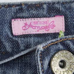 Roberto Cavalli Angels Embroidered Floral Applique Jeans 12Y