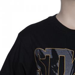  Roberto Cavalli Devils Black Rubber Graphic Print Long Sleeve Tshirt 8 Yrs