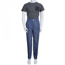 Roberto Cavalli Devils Indigo Chambray Pants 10 Yrs