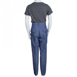 Roberto Cavalli Devils Indigo Chambray Pants 10 Yrs