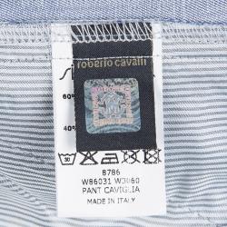 Roberto Cavalli Devils Indigo Chambray Pants 10 Yrs