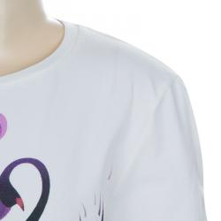 Pre Owned توب روبرتو كافالي كيدز أبيض طباعة فهد بأكمام طويلة 11 سنة