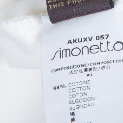 Pre Owned توب روبرتو كافالي كيدز أبيض طباعة فهد بأكمام طويلة 11 سنة