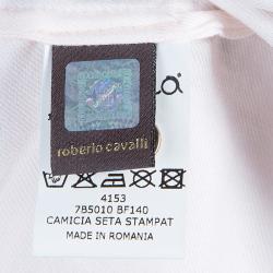 Pre Owned Roberto Cavalli Leopard Print Long Sleeve Peplum Shirt 4 Yrs