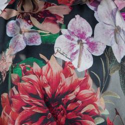 Pre Owned Roberto Cavalli  Multicolor Floral Print Silk Tiered Dress 8 Yrs